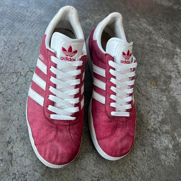 Adidas Gazelle Men's Burgundy Sneakers 3 Stripe Classic Trainers - Picture 8 of 8